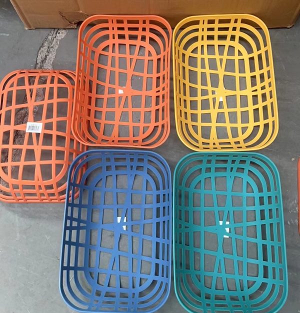 Canasta Plastica Calada Rectangular