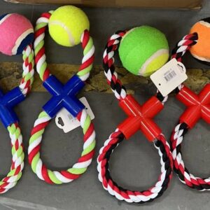 Bola con Mecate para Perro Figura 8