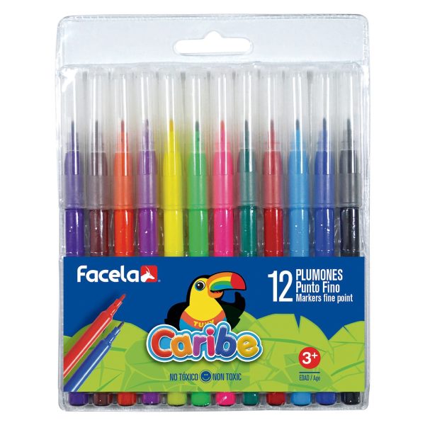 Marcador Facela 12 piezas