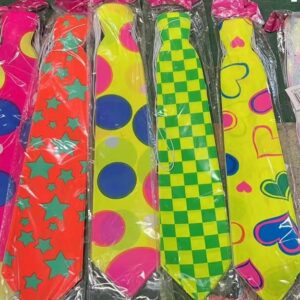 Corbata Delgada para Fiesta Estampada de Plástico
