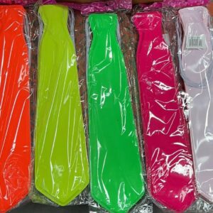 Corbata Delgada para Fiesta Unicolor de Plástico