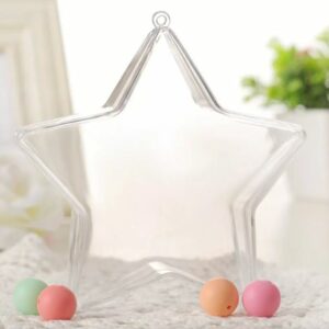 Bola Estrella de plastico Transparente Rellenable
