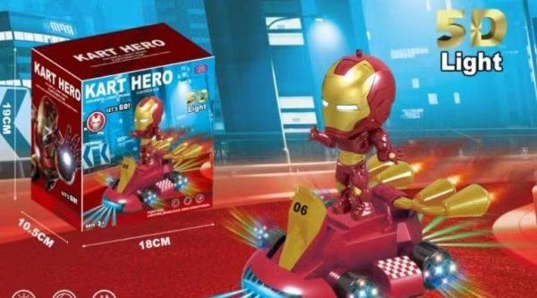 Carro Capitán América de Pie con Luz y Sonido