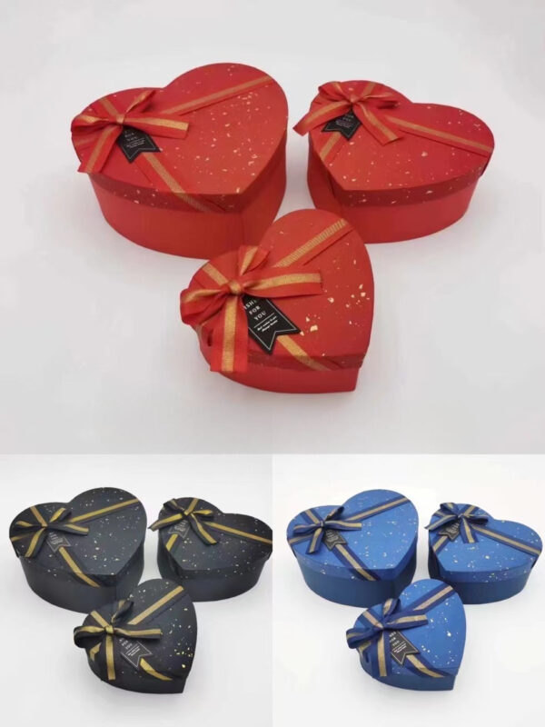 Set Cajas de Regalo Forma de Corazón