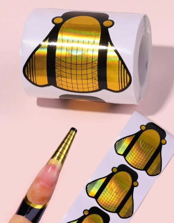 Molde Dorado para Uñas Forma de Mariposa