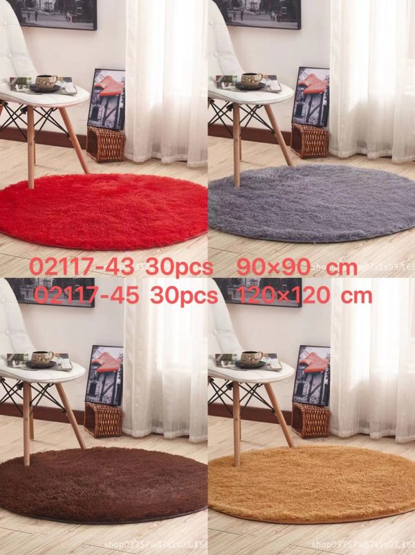 Alfombra Peluche Redondo Unicolor