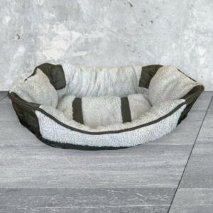 Cama para Mascota Rectangular Lana Gris