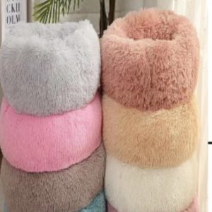 Cama Peluda Redonda para Mascota
