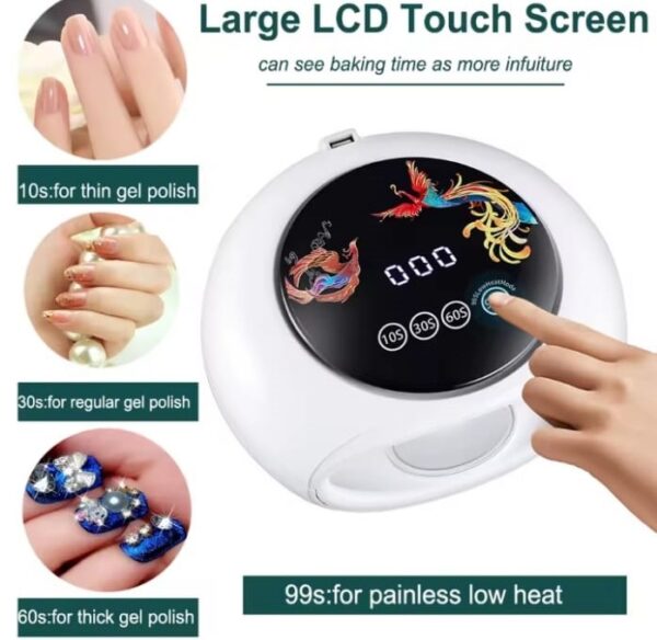 Lampara de Uñas con Lampara Extra Diseño Ave Fénix - Imagen 3