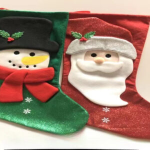 Nav Bota Mitad Brillante Santa/Muñeco De Nieve