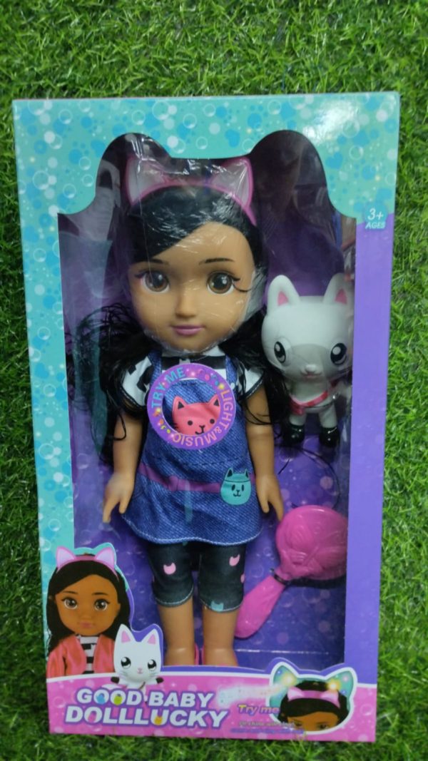 Muñeca Gatito Con Mascota