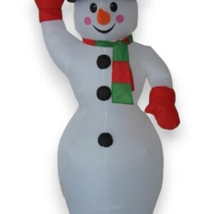 Nav Inflable Muñeco De Nieve Con Bufanda