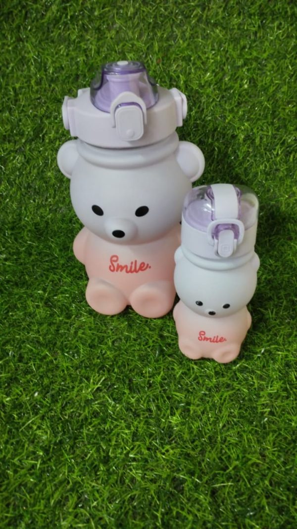 Set De Botella De Agua De Ositos Bicolor - Imagen 3