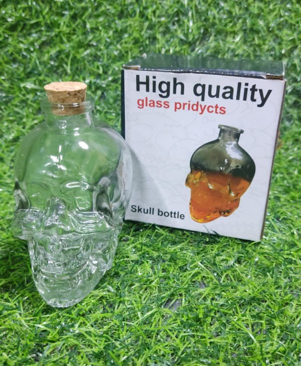 Botella Calavera De Vidrio