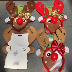 Diadema De Reno Con Nariz Que Prende