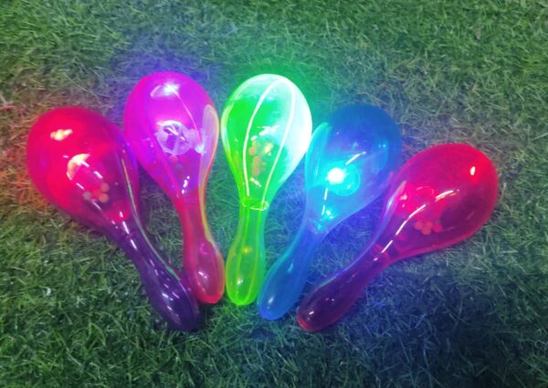 Maracas Transparentes Con Luz