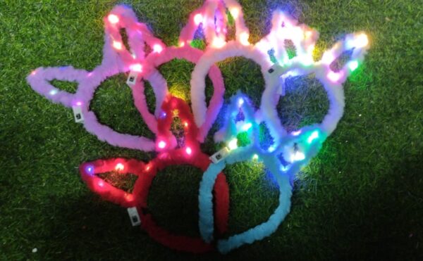 Diadema Con Luz Con Orejas De Conejo