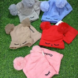 Gorro Con Bufanda De Lana Infantil