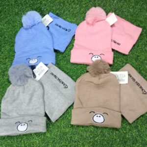 Gorro Con Bufanda De Lana Infantil