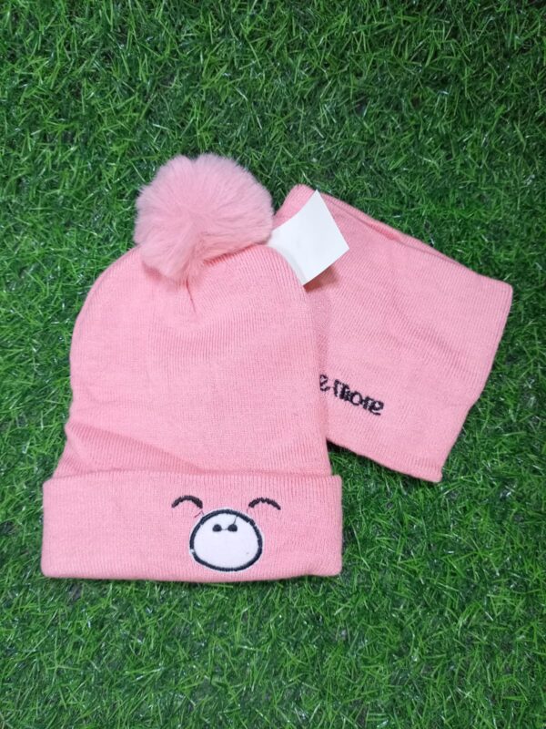 Gorro Con Bufanda De Lana Infantil - Imagen 5
