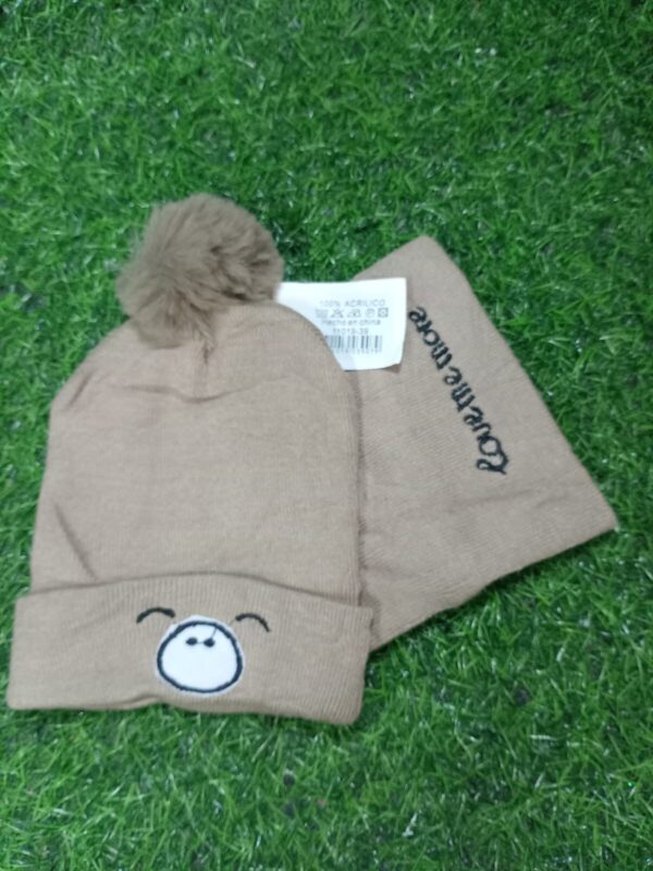 Gorro Con Bufanda De Lana Infantil - Imagen 2