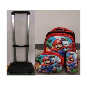 Set Bulto Infantil Estampado 3D Con Ruedas
