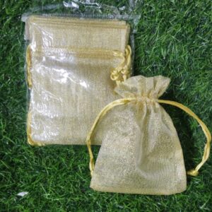 Bolsa De Organza Dorada