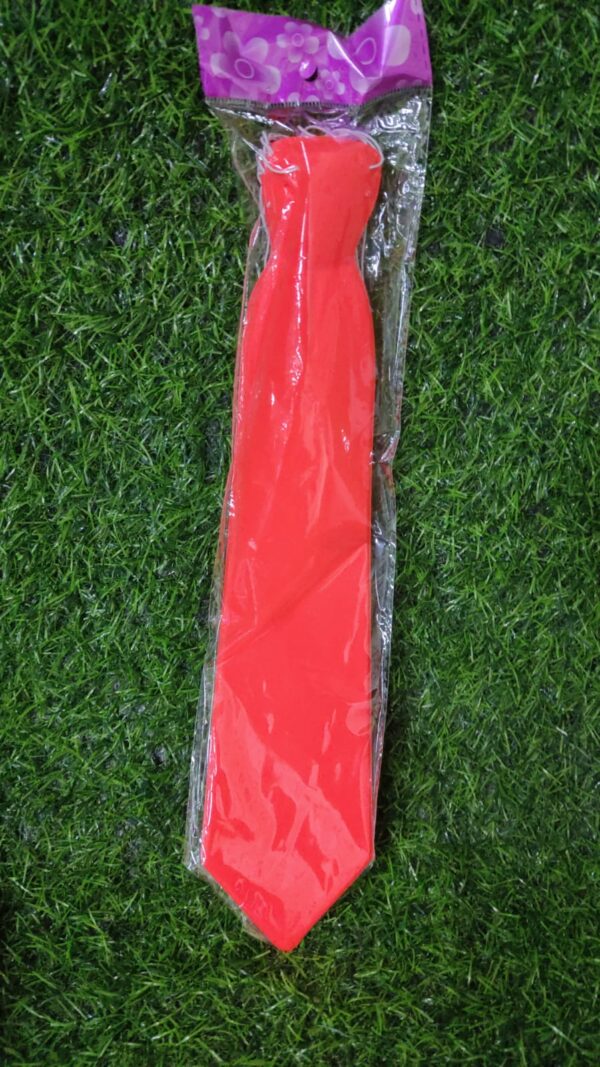 Corbata De Plástico Delgada Unicolor - Imagen 2