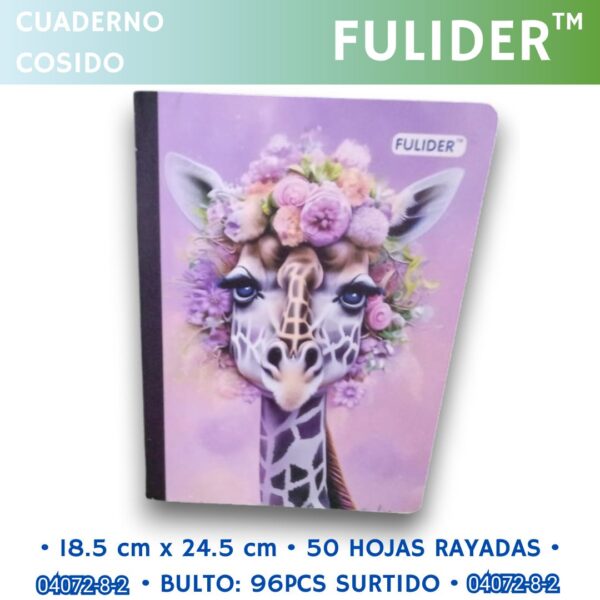 Cuaderno Cosido Estampado Fulider 50H - Imagen 3