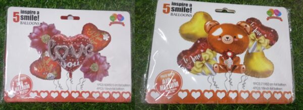 Set Globo Metálico San Valentin