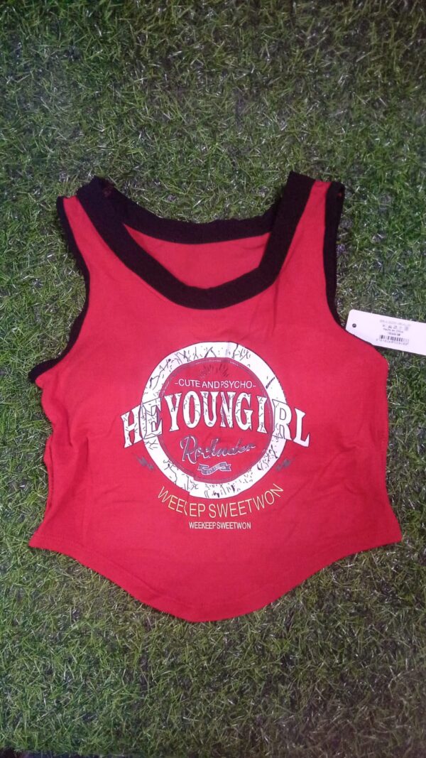 Blusa Corta Con Estampado - Imagen 4