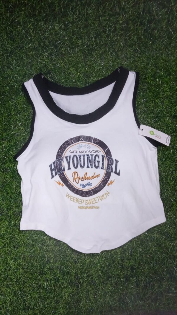 Blusa Corta Con Estampado - Imagen 2