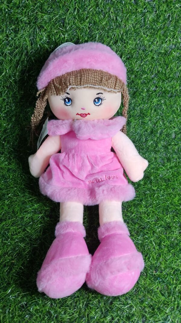 Muñeca De Trapo Con Vestido y Gorro - Imagen 3