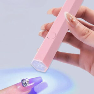 Lampara Mini Para Uñas Recargable Rosado