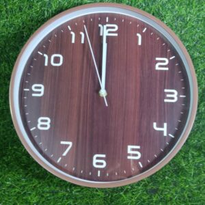 Reloj Redondo Con Diseño De Madera