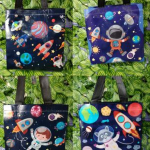Bolsa de Compra Estampada Infantil Astronauta 