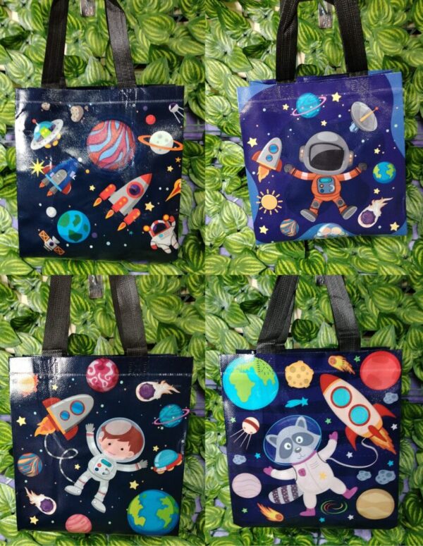 Bolsa de Compra Estampada Infantil Astronauta 