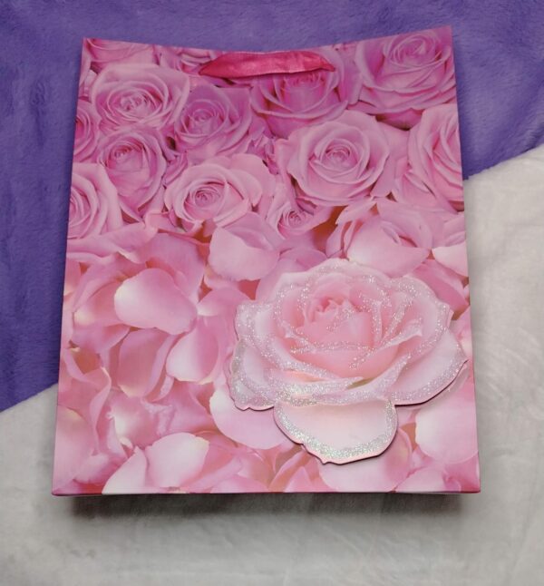 Bolsa De Regalo Con Relieve Rosa