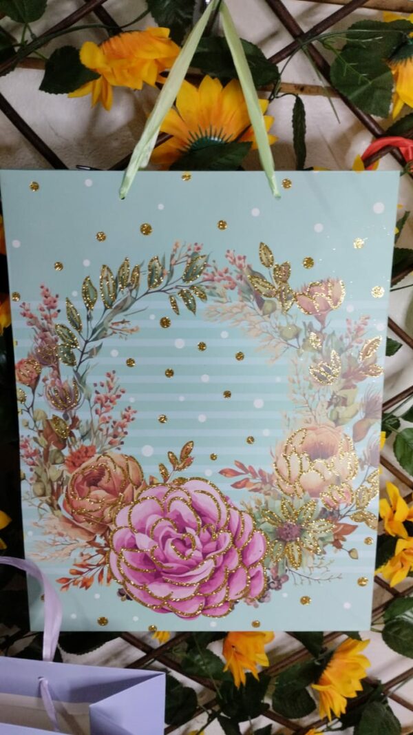 Bolsa De Regalo Con Escarcha Flores  - Imagen 4