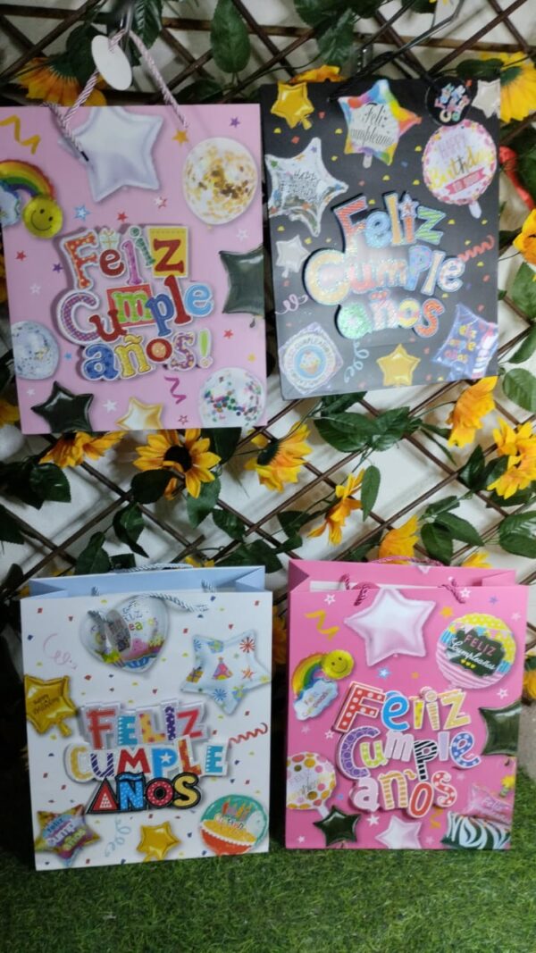 Bolsa De Regalo Con Relieve Feliz Cumpleaños