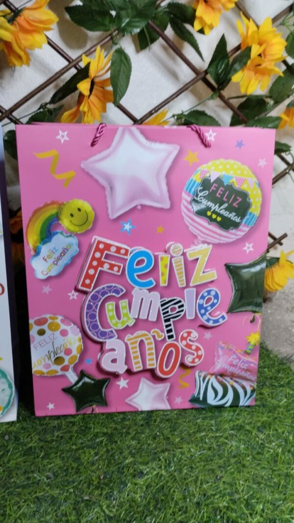 Bolsa De Regalo Con Relieve Feliz Cumpleaños - Imagen 5