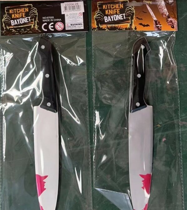 Cuchillo Con Sangre Falsa Halloween 