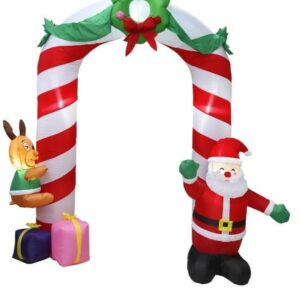 Nav Inflable Arco Corona Y Santa Con 2 Regalos