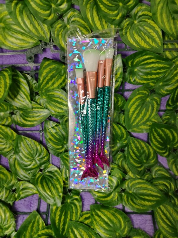 Brochas De Maquillaje Mango Cola De Sirena - Imagen 4