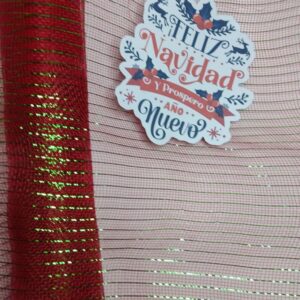 Nav Rollo Malla Brillante Rojo Y Verde