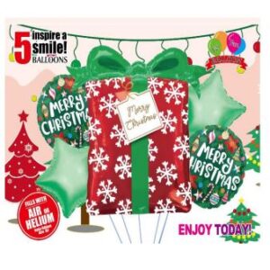 Nav Set De Globos Regalo Navideño