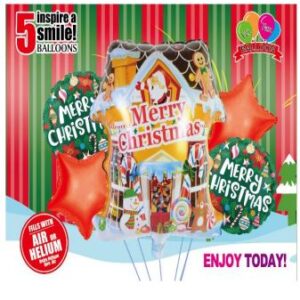 Nav Set De Globos Casa Navideña