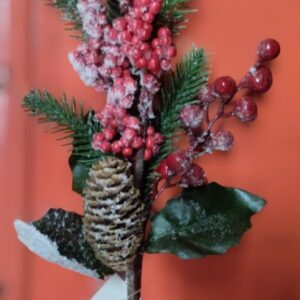 Nav Rama Con Nieve Y Frutos Rojos