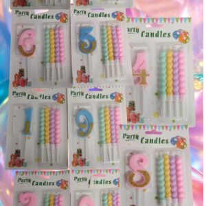 Candela De Cumpleaños Con Escarcha