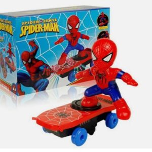 Juguete Spiderman En Patineta Con Luz